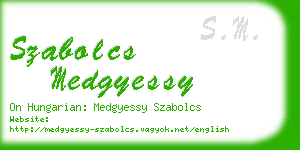 szabolcs medgyessy business card